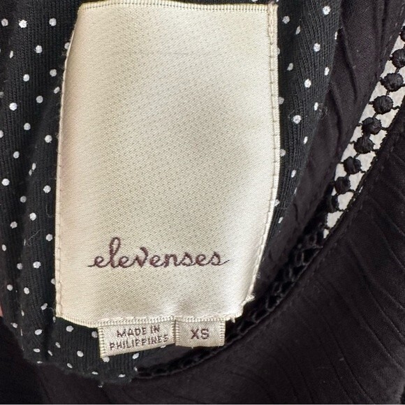 Anthropologie Santa Ana Elevenses Tiered Black Romper XS - Picture 4 of 7